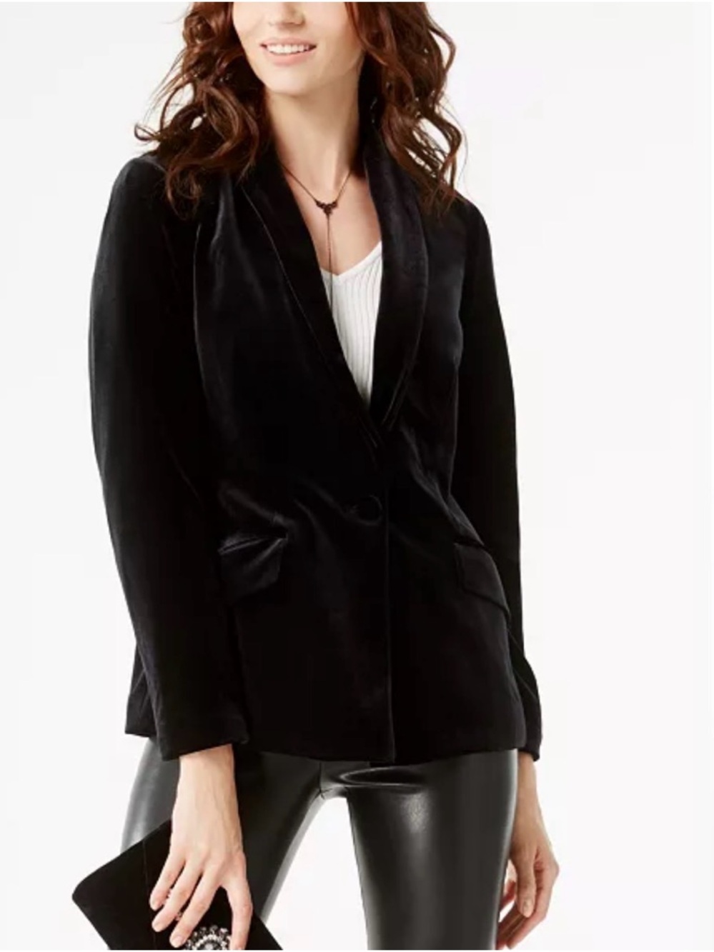L.N.C. International Concepts black velvet blazer jacket 3X new NWT holiday